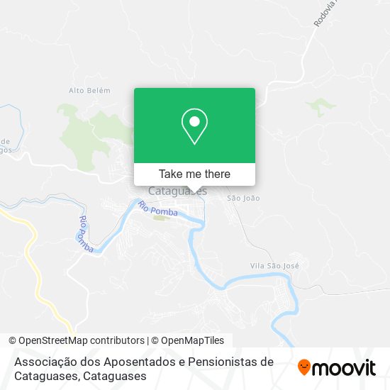 Associação dos Aposentados e Pensionistas de Cataguases map