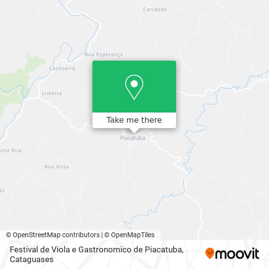 Mapa Festival de Viola e Gastronomico de Piacatuba