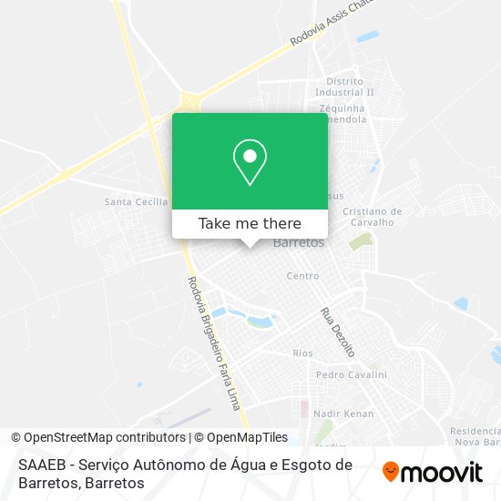 SAAEB - Serviço Autônomo de Água e Esgoto de Barretos map