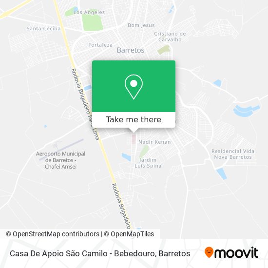 Casa De Apoio São Camilo - Bebedouro map