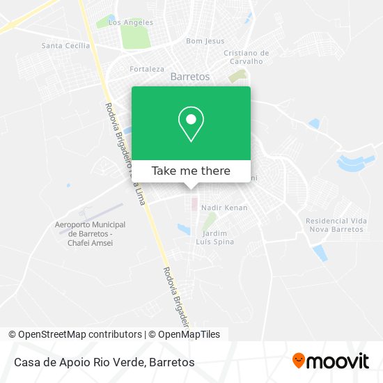 Mapa Casa de Apoio Rio Verde