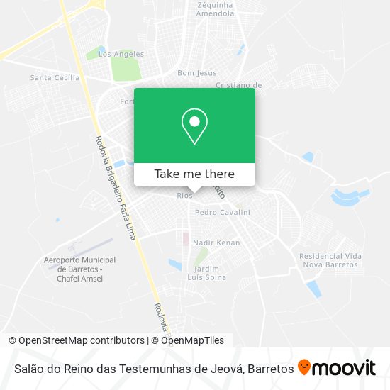 Salão do Reino das Testemunhas de Jeová map
