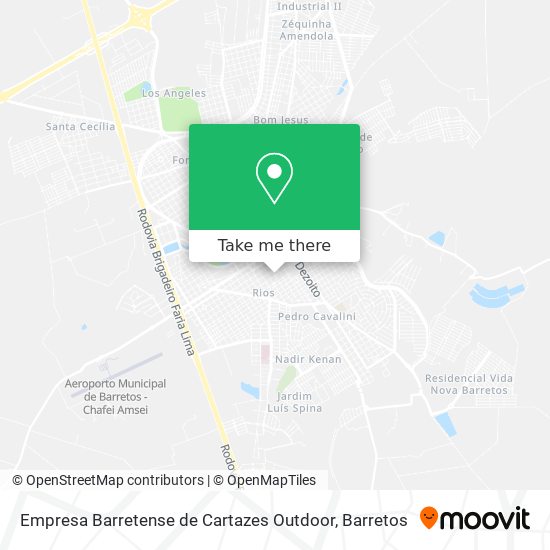 Mapa Empresa Barretense de Cartazes Outdoor