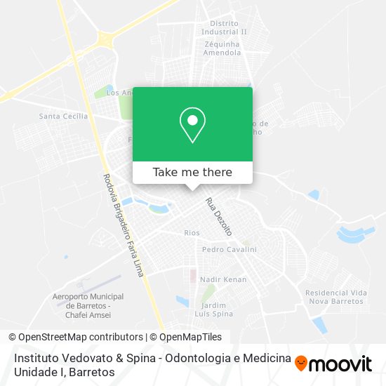 Instituto Vedovato & Spina - Odontologia e Medicina Unidade I map