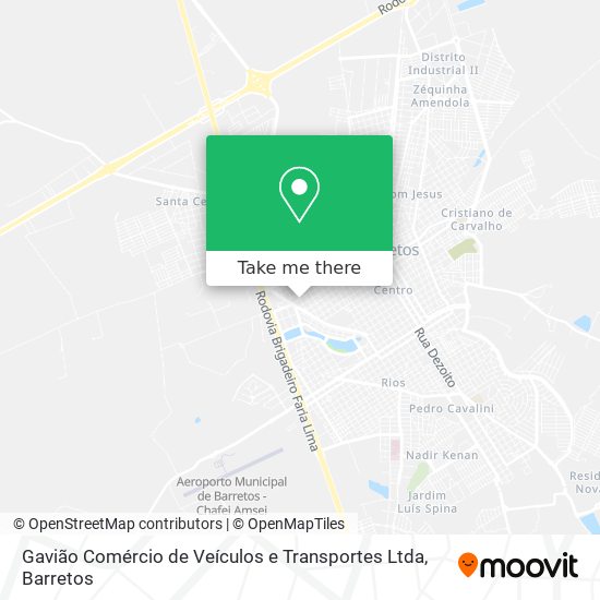 Gavião Comércio de Veículos e Transportes Ltda map