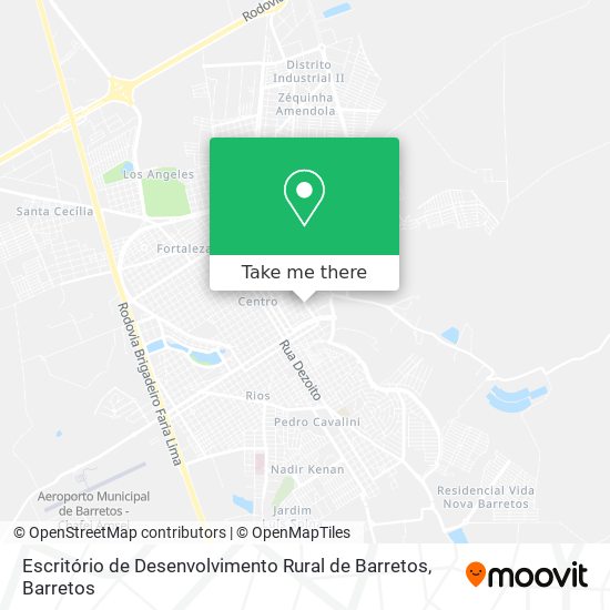 Escritório de Desenvolvimento Rural de Barretos map