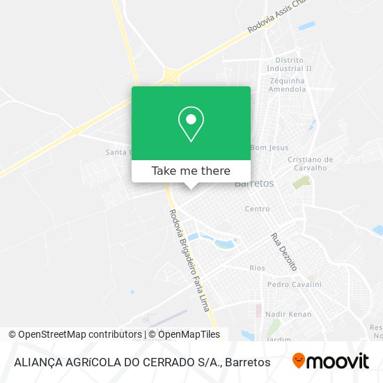 ALIANÇA AGRíCOLA DO CERRADO S / A. map