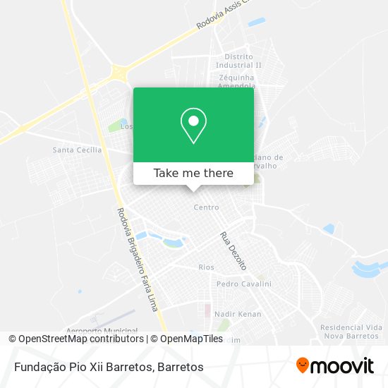 Fundação Pio Xii Barretos map