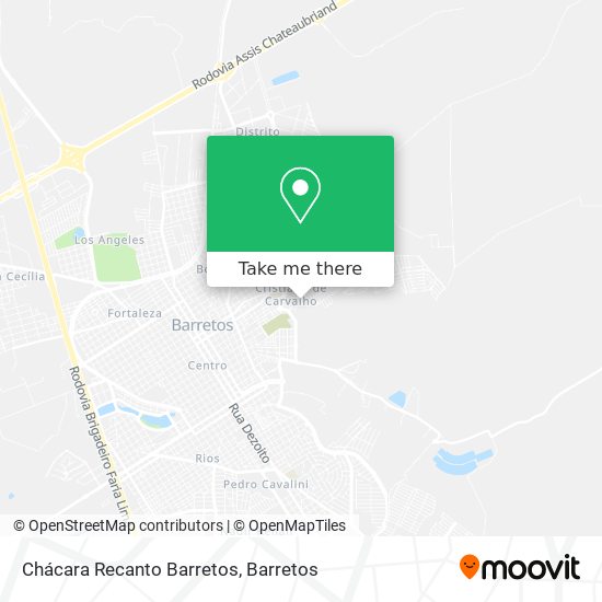 Chácara Recanto Barretos map