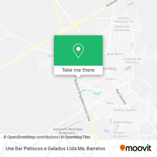 Mapa Une Bar Petiscos e Gelados Ltda Me