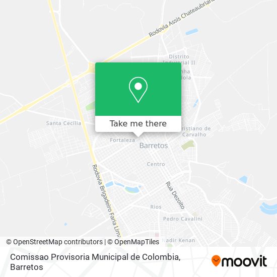 Comissao Provisoria Municipal de Colombia map