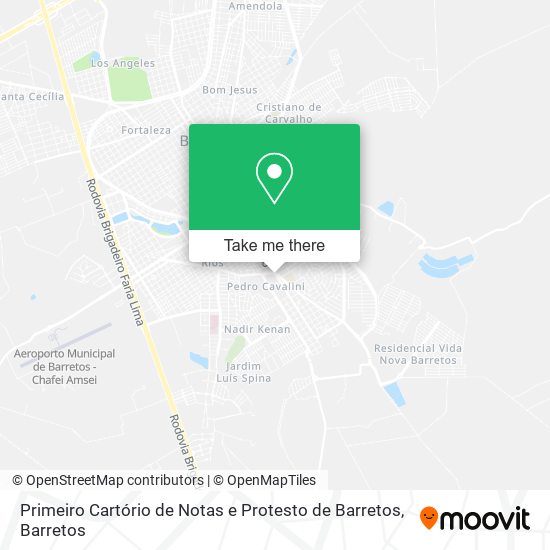 Mapa Primeiro Cartório de Notas e Protesto de Barretos