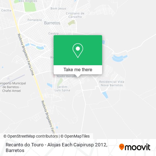 Recanto do Touro - Alojas Each Caipirusp 2012 map