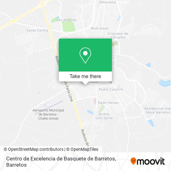 Mapa Centro de Excelencia de Basquete de Barretos