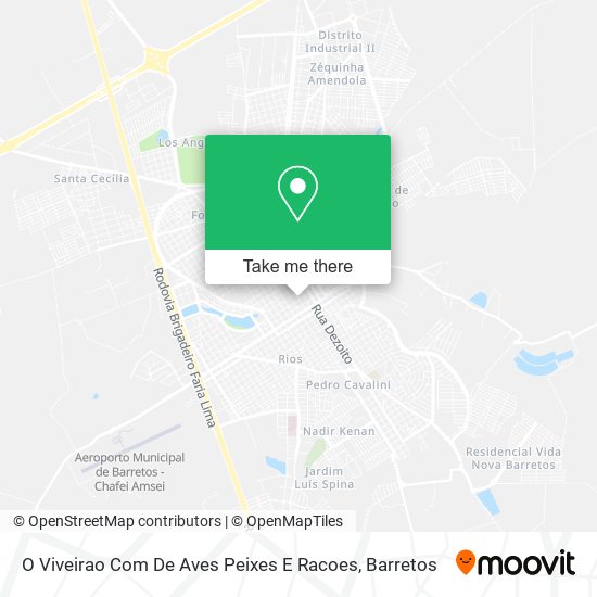 O Viveirao Com De Aves Peixes E Racoes map
