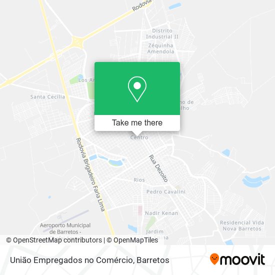 União Empregados no Comércio map