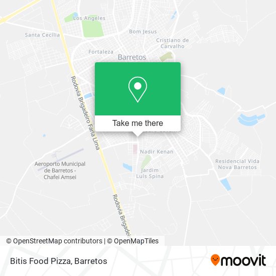 Bitis Food Pizza map