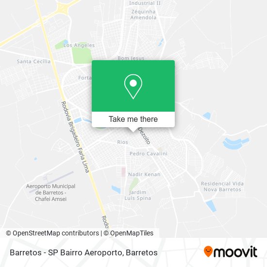 Mapa Barretos - SP Bairro Aeroporto