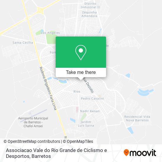 Associacao Vale do Rio Grande de Ciclismo e Desportos map