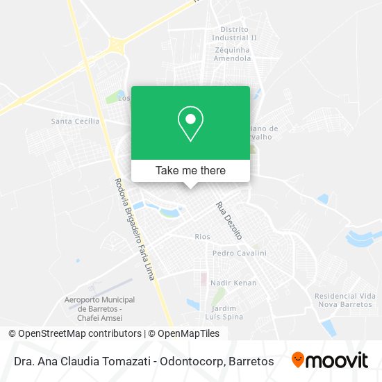 Dra. Ana Claudia Tomazati - Odontocorp map