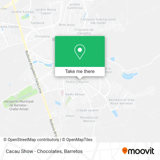Cacau Show - Chocolates map