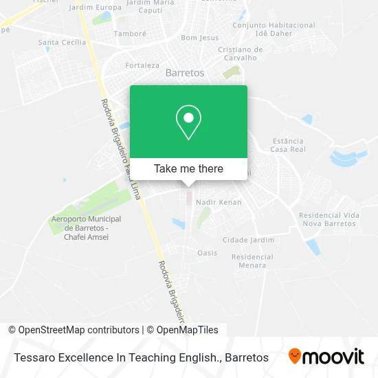 Tessaro Excellence In Teaching English. map