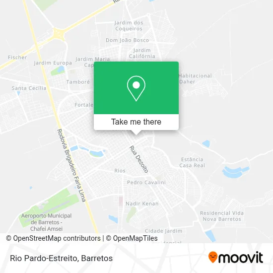 Rio Pardo-Estreito map