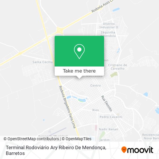 Terminal Rodoviário Ary Ribeiro De Mendonça map