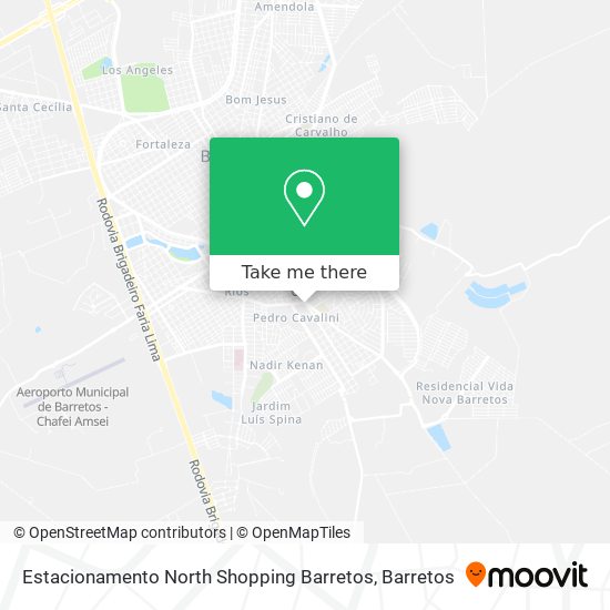 Estacionamento North Shopping Barretos map