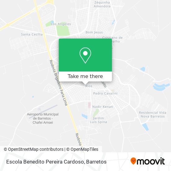 Mapa Escola Benedito Pereira Cardoso