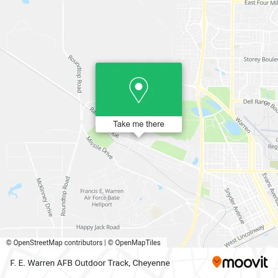 F. E. Warren AFB Outdoor Track map