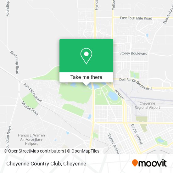 Cheyenne Country Club map