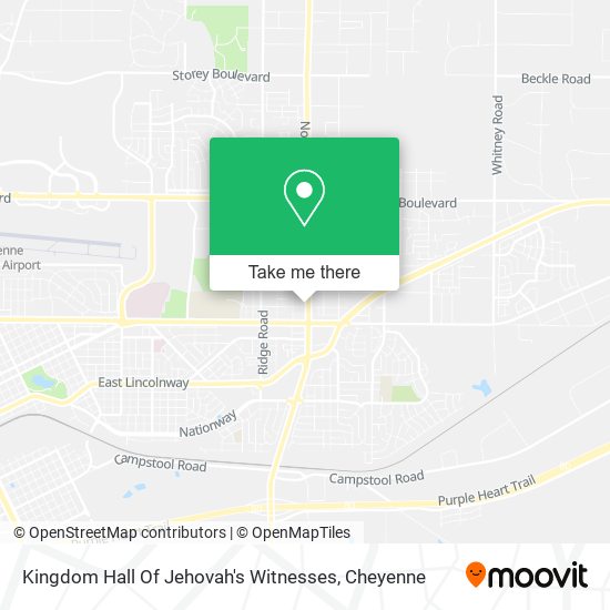 Kingdom Hall Of Jehovah's Witnesses map