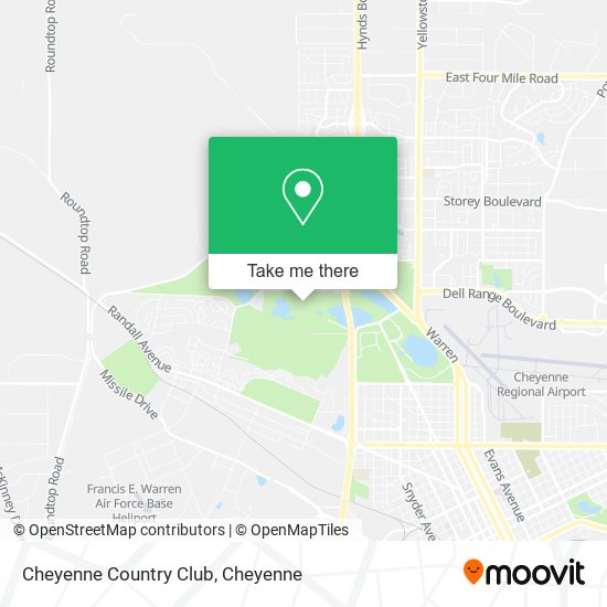 Cheyenne Country Club map