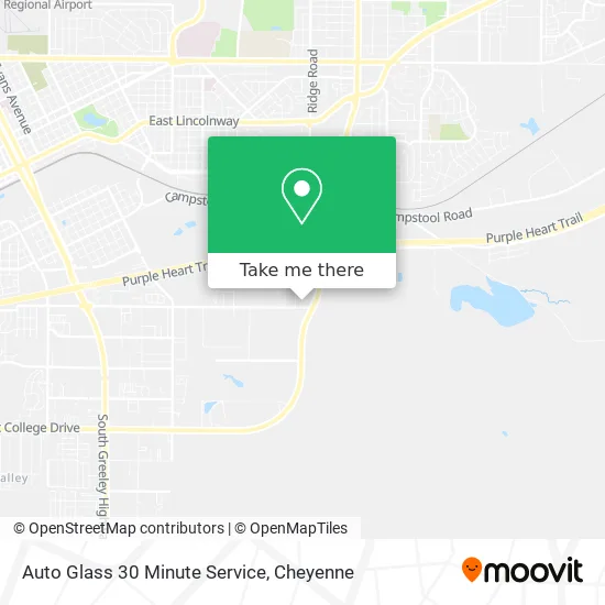Auto Glass 30 Minute Service map