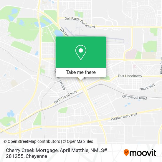 Cherry Creek Mortgage, April Matthie, NMLS# 281255 map