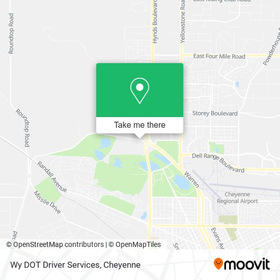 Mapa de Wy DOT Driver Services
