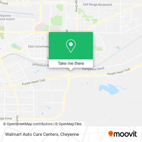 Mapa de Walmart Auto Care Centers