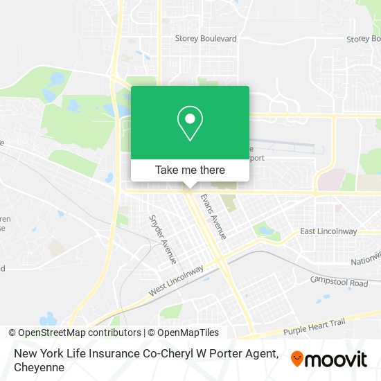 Mapa de New York Life Insurance Co-Cheryl W Porter Agent