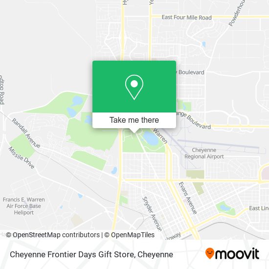 Mapa de Cheyenne Frontier Days Gift Store