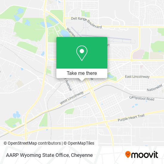 AARP Wyoming State Office map