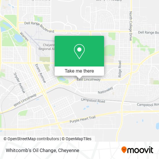 Whitcomb's Oil Change map