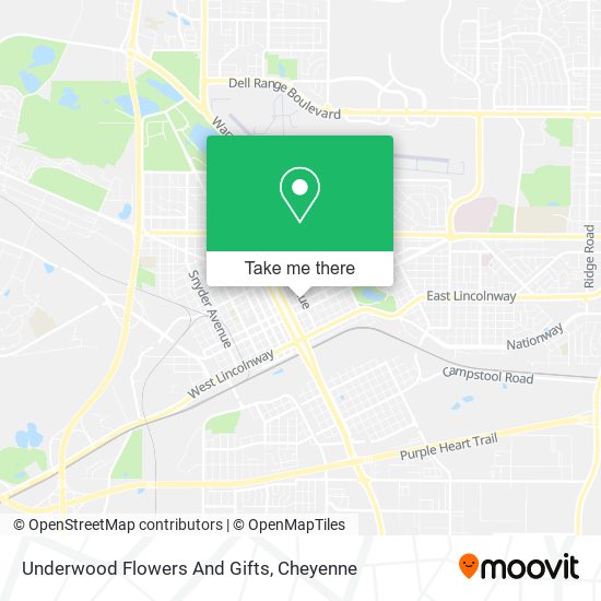 Underwood Flowers And Gifts map
