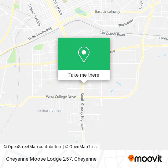 Mapa de Cheyenne Moose Lodge 257