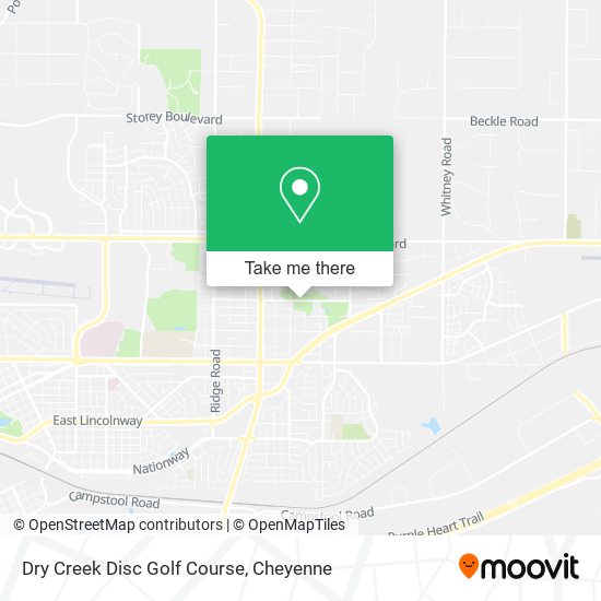 Dry Creek Disc Golf Course map