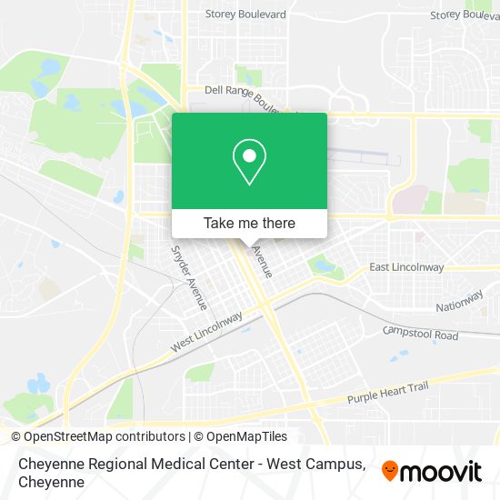 Mapa de Cheyenne Regional Medical Center - West Campus