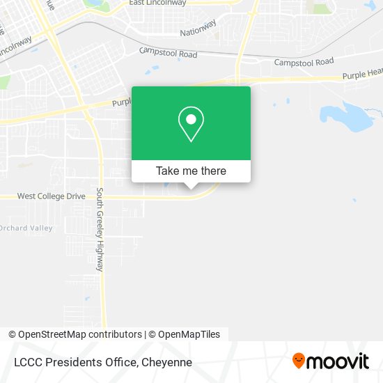 LCCC Presidents Office map