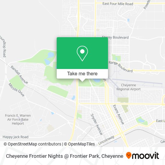 Cheyenne Frontier Nights @ Frontier Park map