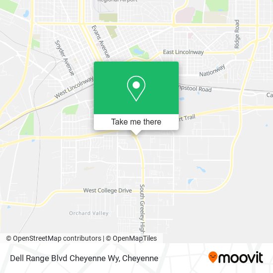 Dell Range Blvd Cheyenne Wy map