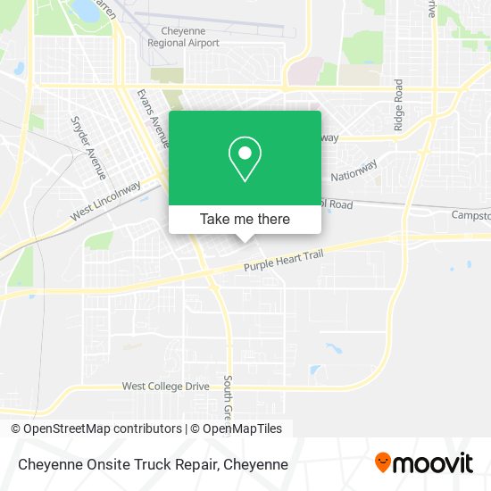 Mapa de Cheyenne Onsite Truck Repair